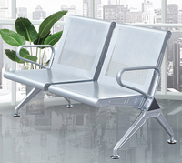 Chaise d'attente en acier thermolaqué de qualité commerciale, anti-rouille, pour hôpitaux, gares, banques, bureaux, aéroports, places publiques