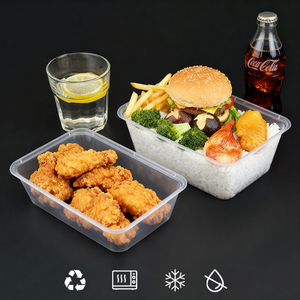 500ml 650ml 750ml 1000ml <span class=keywords><strong>Takeaway</strong></span> hộp nhựa Ăn Trưa Bento hộp nhựa lò vi sóng dùng một lần <span class=keywords><strong>container</strong></span> thực phẩm có nắp đậy - Product Image 6