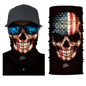 3D Skull Cycling Face Mask Buff Scarf Neck Gaiter Men Women Durable Seamless Bandana Sports Headband Balaclava Tube Shield