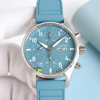 Montre de sport de luxe pour homme en acier inoxydable et caoutchouc, cadran en cristal saphir, mouvement mécanique automatique à aiguilles, réserve de marche