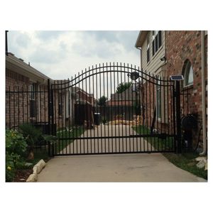 Diseño rústico hecho a mano con giros forjados lo suficientemente resistente para caminos de patio trasero puerta de hierro forjado - Product Image 5