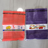 Fabrieksgecertificeerde 50x80cm PP Leno Mesh zakken, UV-gestabiliseerd, met aangepast logo, voor het opbergen van 25kg en 50kg groenten en brandhout.