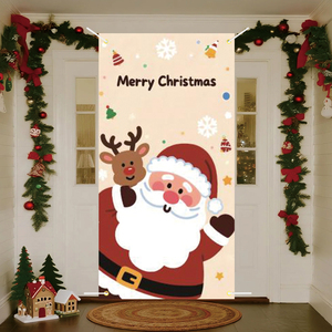 Giáng Sinh Cửa Nhà Để Xe Biểu Ngữ 180*90Cm Lớn Vui Vẻ Giáng Sinh Backdrop Trang Trí Cửa Bìa Cho Ngoài Trời Trong Nhà Nhà - Product Image 3