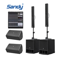 Enceinte colonne Sandy Audio professionnelle avec subwoofer 15 pouces pour événements extérieurs et fêtes (500 personnes)