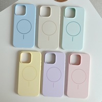 Coque magnétique en silicone pour iPhone 18 17 16 Pro Max avec bouton IA, protection intégrale, toucher agréable, anti-traces de doigts et protection d'objectif