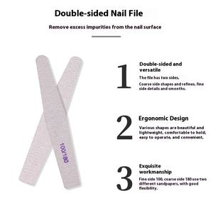 Lime <span class=keywords><strong>à</strong></span> <span class=keywords><strong>ongles</strong></span> professionnelle <span class=keywords><strong>à</strong></span> double face avec logo personnalisé, motif droit, éponge, grain 100/180 - Product Image 4