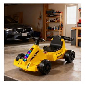 Juguete Montable con Luces LED y Sonidos, con Pedales de Accionamiento Confiable, Batería de 6V4Ah, Carrocería Amarilla, Diseñado para Uso Diario a Largo Plazo - Product Image 3