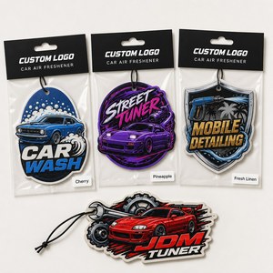 <span class=keywords><strong>D</strong></span>ésodorisant de voiture personnalisé promotionnel longue durée en papier à suspendre avec sac OPP scellé - Product Image 3