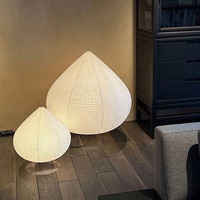 Nouvelle arrivée salon décoratif à la main papier lampe de table lanterne blanche lumière pour hôtel chambre chevet pêche lampe de table