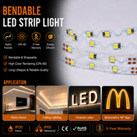 Bande LED flexible en zigzag 2835, bande LED pliable, 12V 24V 1800K 2000K CRI90, service OEM