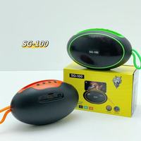 Enceinte Bluetooth portable sans fil SG100, nouvelle version, moins chère, avec basses stéréo, caisson de basses actif, radio FM, musique HiFi, super basses BT