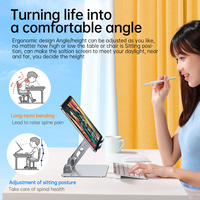 LeYi Nouveau Design Support de Tablette de Bureau Pliable en Alliage d'Aluminium à Angle Réglable pour Ordinateur Portable pour iPad Pro air 11 12.9 "2021 2022