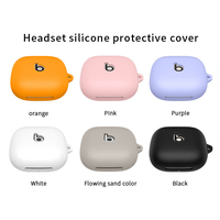 Housse en silicone souple antichoc pour casque d'écoute, boîte de charge pour écouteurs avec porte-clés pour Beats Powerbeats Pro 2