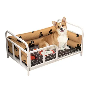 Factory wholesale washable high quality durable pet metal bed luxury soft dog beds eco friendly suitable for all seasons