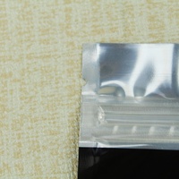 Sac à fermeture éclair à trois côtés avec fenêtre transparente en Mylar, personnalisable, pour l'emballage d'accessoires électroniques et de câbles USB