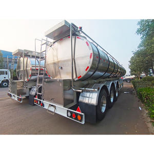 40m סל מזון כיתה 304/2b מיכל חלב נירוסטה חצי טריילר עם עיצוב שלדת ציר ציר - Product Image 4