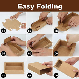 Juego de cajas de cajones de <span class=keywords><strong>papel</strong></span> Kraft marrón, etiquetas en blanco, Mini Cartón, embalaje actual, suministros para fiestas, <span class=keywords><strong>papel</strong></span> triturado, <span class=keywords><strong>comprar</strong></span> cajas de embalaje - Product Image 6