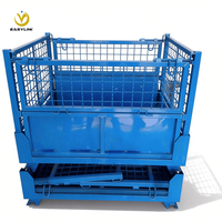 Conteneur de stockage pliable industriel en treillis métallique haute capacité Easylink, capacité de 1000 kg, protection contre la corrosion, revêtement en poudre