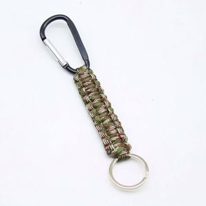 OEM Factory Paracord Keychain Carabiner Heavy Duty Braided <b>Key</b> <b>Chain</b> for <b>Keys</b> Camping Hiking Outdoor Use Manufacturer Bulk - Product Image 1