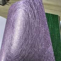 Papier de surface en fibres de soie longues enduites de résine avec paillettes, carton décoratif en fibres végétales pour emballages cadeaux de luxe