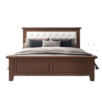 Lits en bois King Queen Full Size Chambre Made In Vietnam Meubles Retour Nouveau design de lits doubles deux king modernes en bois