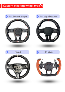Volante de Coche con LED, Fibra de Carbono Real y Cuero Alcántara para <span class=keywords><strong>Audi</strong></span> B7, S3, S4, B8, B8.5, B9, <span class=keywords><strong>R8</strong></span>, S3, S4, S5, A1, A3, TT, C8, C7, C6 - Product Image 5