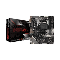 Carte mère AMD B450M-HDV R4.0 ATX pour ordinateur de bureau compatible avec les processeurs Ryzen 2000 5000 prend en charge DDR4 3200 64 Go D-Sub SAT