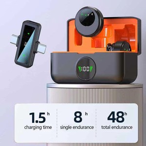 TOP 1 SX30 2-in-1 <b>Wireless</b> Collar <b>Microphone</b> with AI Noise Reduction Recording for Outdoor Sports and Mobile Use - Product Image 3