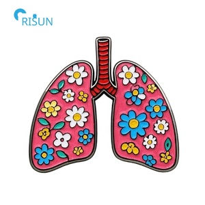 Pin de Solapa Personalizado con Forma de Pulmón, Anatomía Biológica, Pulmonología, Broche con Forma de Pulmón, Pin de Esmalte Personalizado - Product Image 2