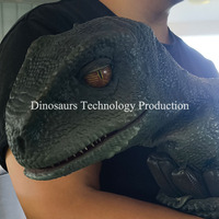 Marionnette Animatronique Velociraptor pour Enfants, Modèle Interactif de Dinosaure pour Aire de Jeux, à Vendre