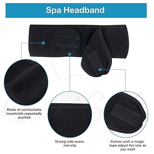 Phụ Nữ Và Cô Gái Biểu Tượng Tùy Chỉnh Sợi Nhỏ Spa Mặt Headband Thêu Trang Điểm Tắm Và Bọc Hairband Nhà Máy Cung Cấp - Product Image 4