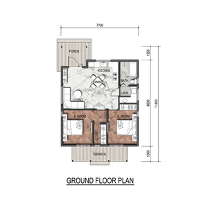 Maison de vacances préfabriquée <span class=keywords><strong>en</strong></span> <span class=keywords><strong>bois</strong></span> Quacent Lakeside, villa de campagne personnalisée, cabane de jardin avec espace de vie complet - Product Image 3