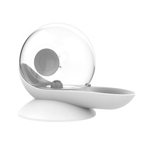 Fontaine à eau pour animaux de compagnie Gravity, distributeur d'eau surélevé pour chats âgés, chats et petits chiens, bol à boire sphérique pour animaux de compagnie