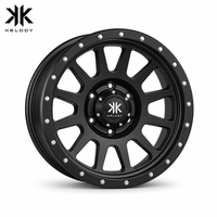 Nouvelles jantes en alliage d'aluminium forgé sur mesure, noires, avec simulation de beadlock, 10 branches, pour pick-up, SUV, 4x4
