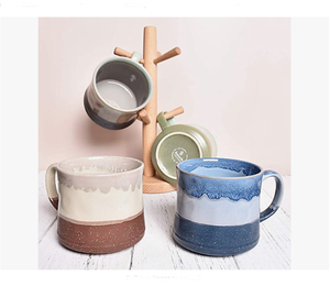 Tazas de <span class=keywords><strong>Café</strong></span> de Cerámica de Diseño Elegante Personalizado de 12 oz con Calcomanía de Estrellas y Luna Doradas Brillantes de Doble Modelo - Product Image 5