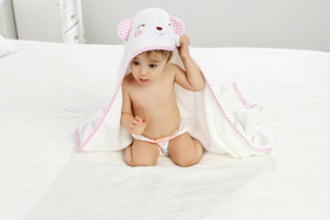 Éponge en bambou bio en gros panda conçu enfants poncho serviette à capuche - Product Image 6