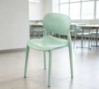 Chaise de salle à manger en plastique avec dossier ventilé, chaise d'étudiant moderne empilable pour cantine, café, salle de classe, mobilier de maison