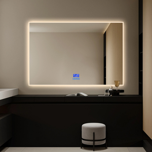 Cadre en acrylique Miroir de salle de bain à LED Miroir lumineux mural rectangulaire avec cadre en acrylique pour la décoration de la maison - Product Image 3