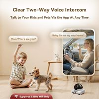 Caméra Robot Intelligente pour Animaux de Compagnie Elecpet V360pro Double Objectif WIFI Surveillance Domestique avec Vision Nocturne Capteur CMOS Données Cloud pour Jouets pour Chats