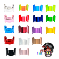 Visières de football miniatures universelles YX à double usage avec clips (matériaux ABS+PC) pour collectionneurs ou présentation