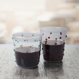 Handmade Borosilicate Colored Glass <strong>Tumbler</strong> 200mL Reusable Customizable European Design Party Size for <strong>Wine</strong> Juice or Water - Product Image 3