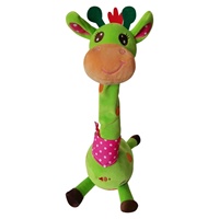 Peluche girafe dansante en velours à volume réglable, rembourrage en coton PP, hauteur 31cm-50cm, unisexe, pour enfants de 3 ans et plus