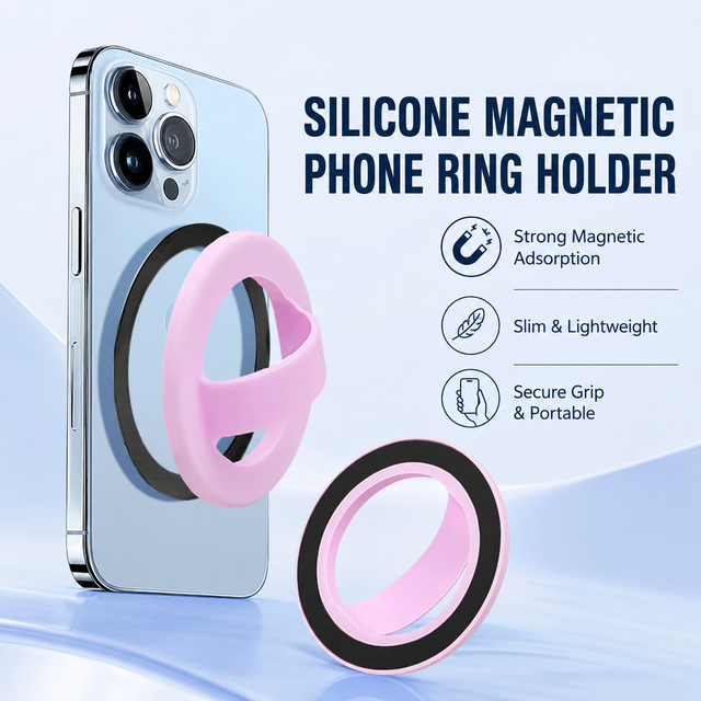 Mobile Phone Grips Magnetic Grip Liquid Silicone Magnetic Phone Ring Holder Custom Buckle N52 Strong Magnet Anti-Drop