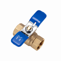 Cuerpo de latón forjado 1/4 "hembra * 1/4" hembra válvula de bola de latón de puerto completo hembra con rosca NPT