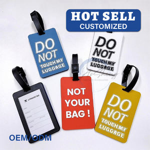 Etiquetas de maleta 3D con logotipo personalizable personalizado, etiqueta de equipaje de PVC suave de viaje para publicidad - Product Image 2