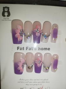 <span class=keywords><strong>Uñas</strong></span> FeiFei Hechas a Mano, 10 Piezas, Estilo Francés, <span class=keywords><strong>Stiletto</strong></span> con Flores Talladas, <span class=keywords><strong>Uñas</strong></span> Postizas Acrílicas de Cobertura Completa, Pre-Diseñadas - Product Image 3