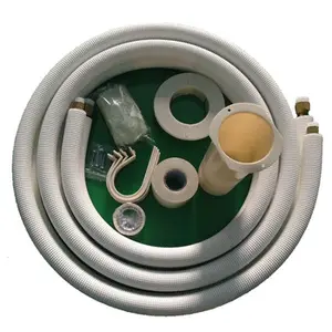 Набор мини-сплит-линий, 3 м, 5 м, 1/4 "1/2" детали кондиционера, изолированная медная труба, соединительная трубка с гайками