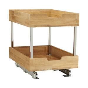 Cocina de bambú deslizable hacia fuera despensa cajón estantes almacenamiento debajo del fregadero organizador extraíble armario organizador - Product Image 2