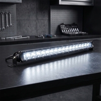 Barre lumineuse LED à une seule rangée 90W pour véhicules tout-terrain/camions/UTV/motos, étanche IP67, DC 12V-24V, 5000 lm, éclairage spot monté sur le toit