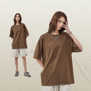 Magliette di cotone pesante per gli uomini di alta qualità con Logo di stampa personalizzata T-shirt sportiva Casual Vintage Streetwear oversize Tshirt - Product Image 2